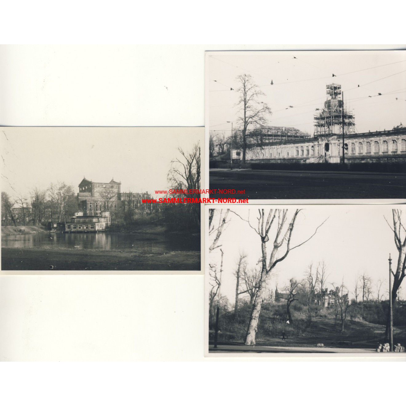 3 x Foto Dresden 1948 mit Kriegsschäden