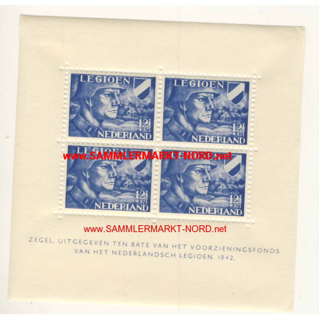 Kleinbogen - Briefmarken der Niederländischen SS - Legion 1942