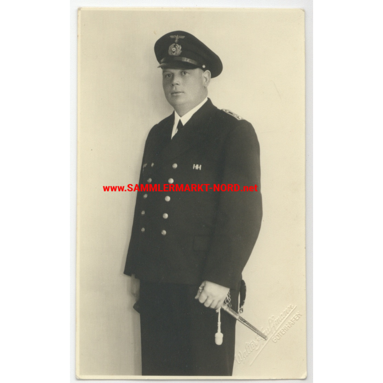 Navy officer with dagger