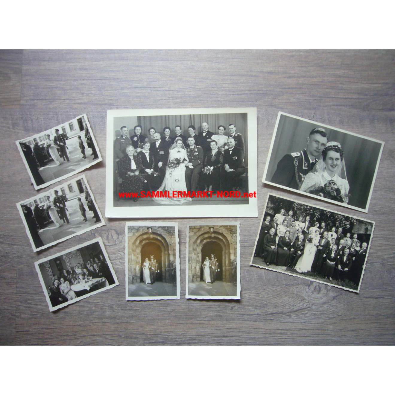 8 x Foto Luftwaffe Flak Rgt. 12 - Hochzeit eines Feldwebel