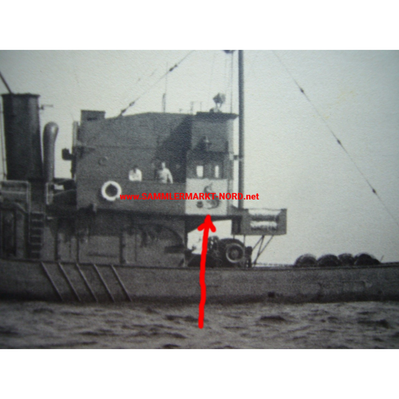 Kriegsmarine - Minensuchboot mit Abzeichen