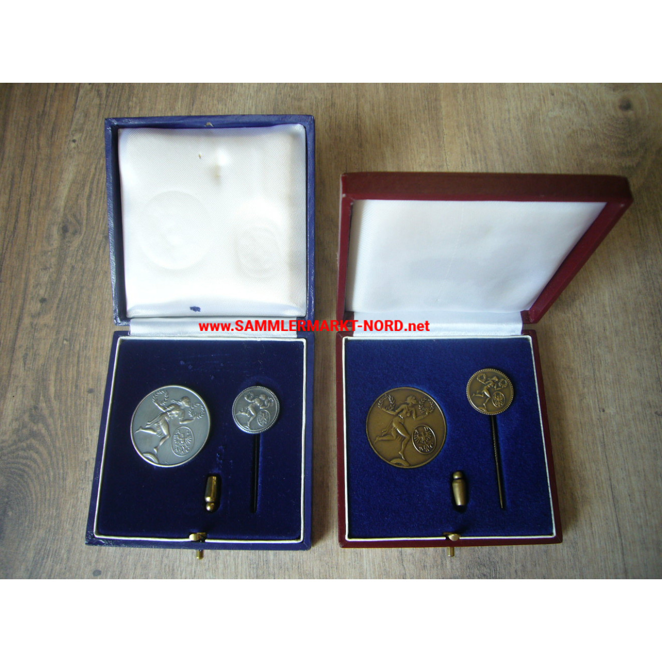 ADAC Allgemeine Deutsche Automobil-Club - 2 x bronze & silver medals in a case