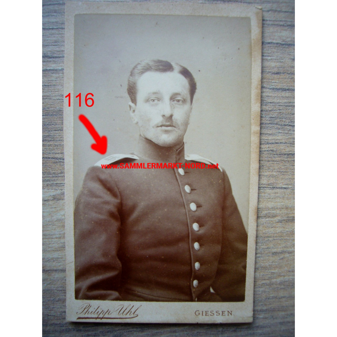 Kabinettfoto - Infanterie-Regiment „Kaiser Wilhelm“ (2. Großherzoglich Hessisches) Nr. 116