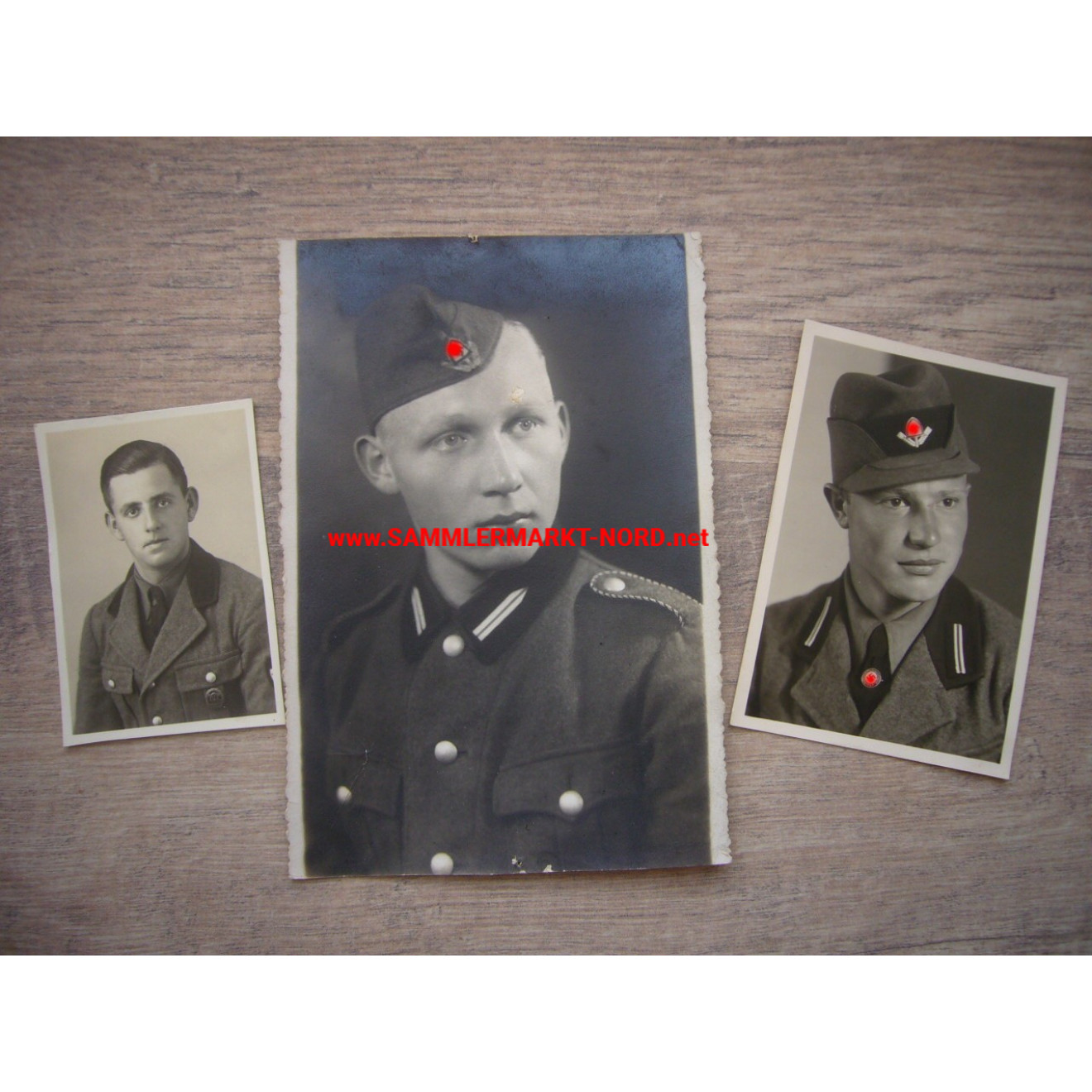 3 x RAD Reichsarbeitsdienst Portraits