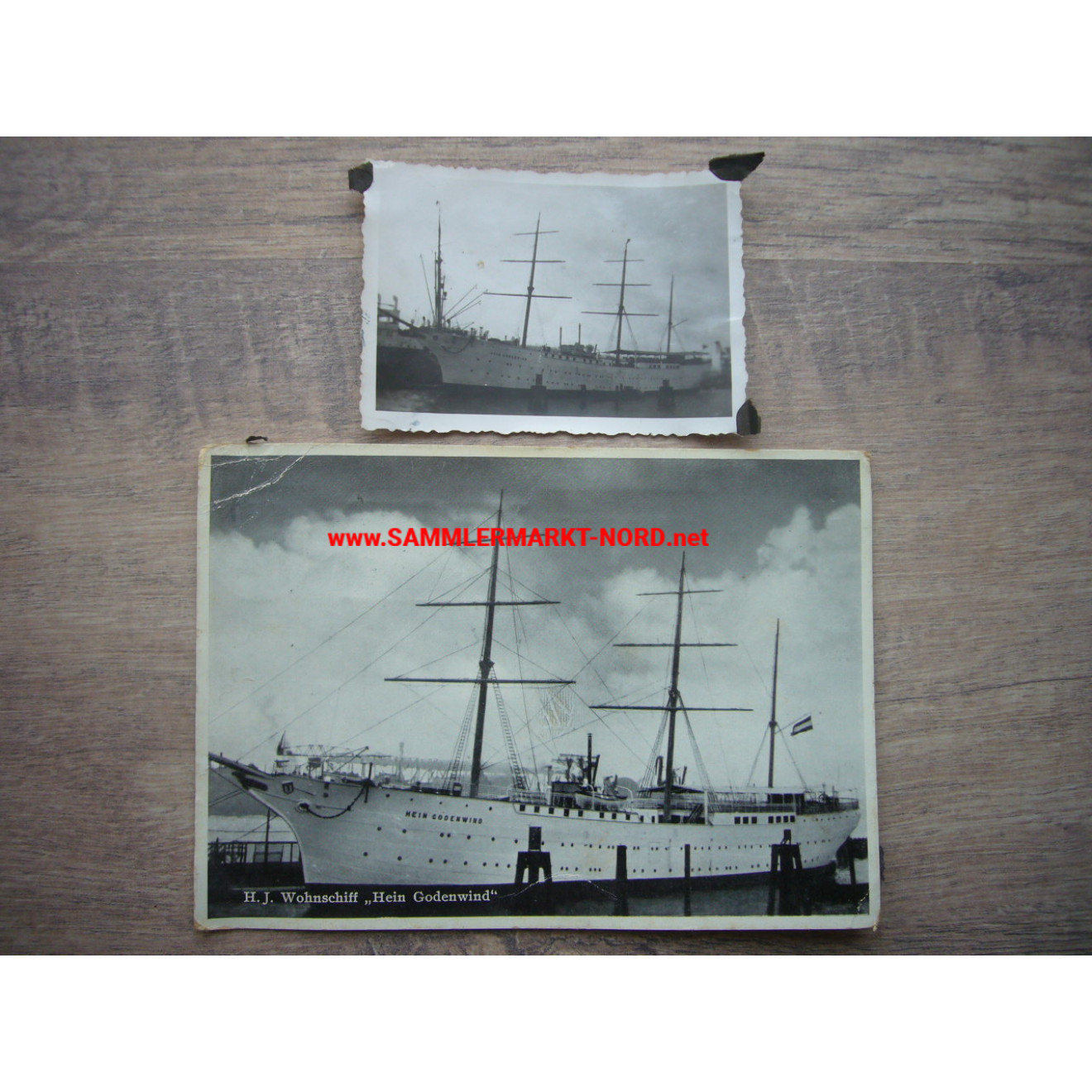 HJ living ship "Hein Godenwind" - photo & postcard
