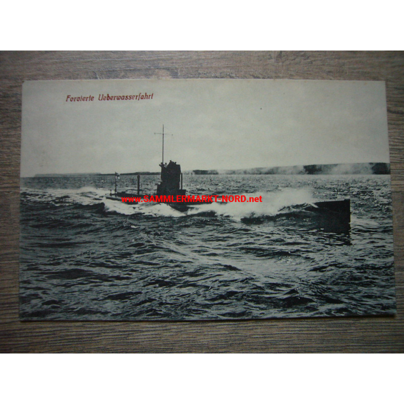 Kaiserliche Marine - U-Boot bei Überwasserfahrt - Postkarte
