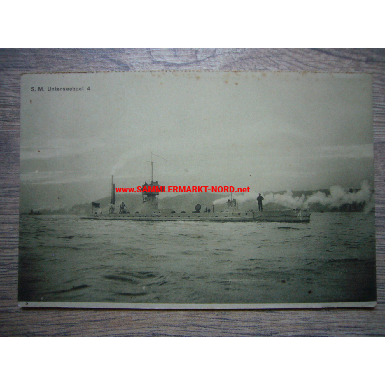 Imperial Navy - Submarine S.M.U. 4 - postcard