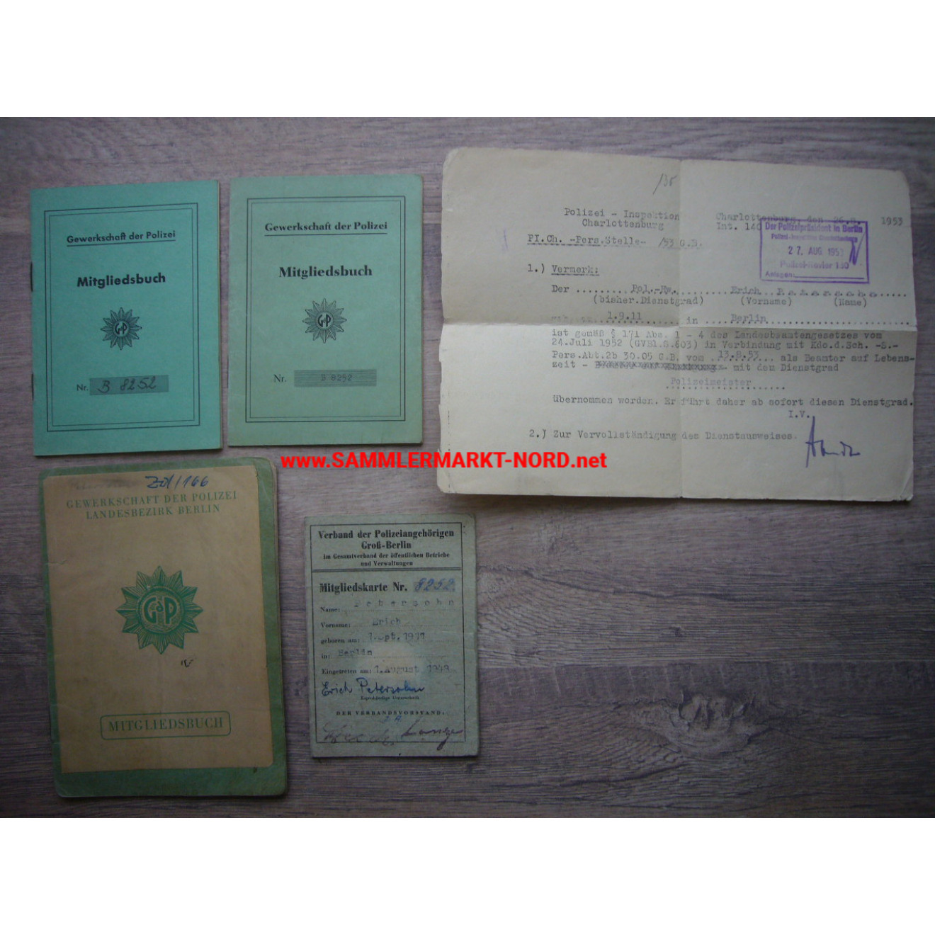 State police Berlin - identity card convolute 1948-1972