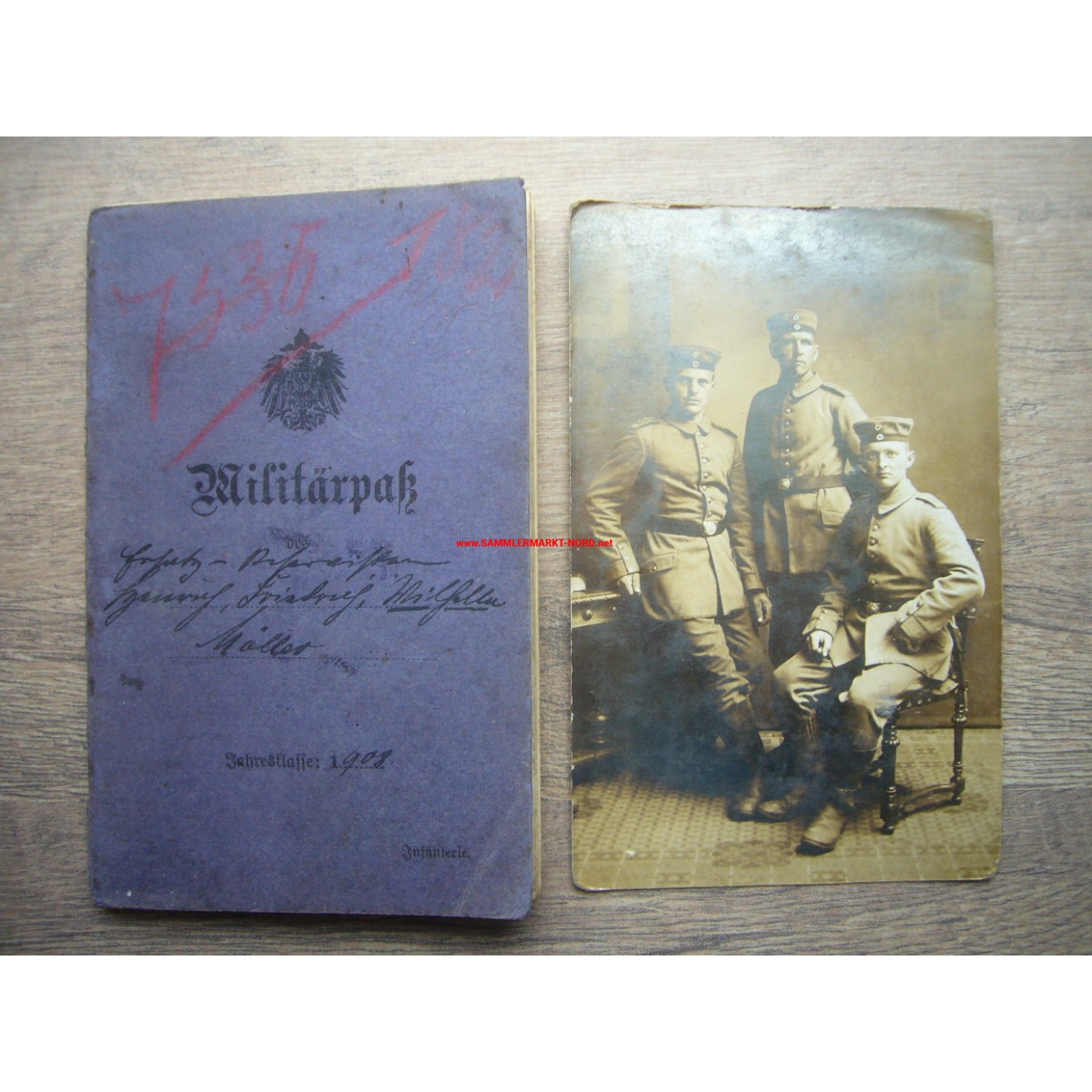 Military passport - Reserve Infantry Regiment 55, Sammlermarkt-Nord ...