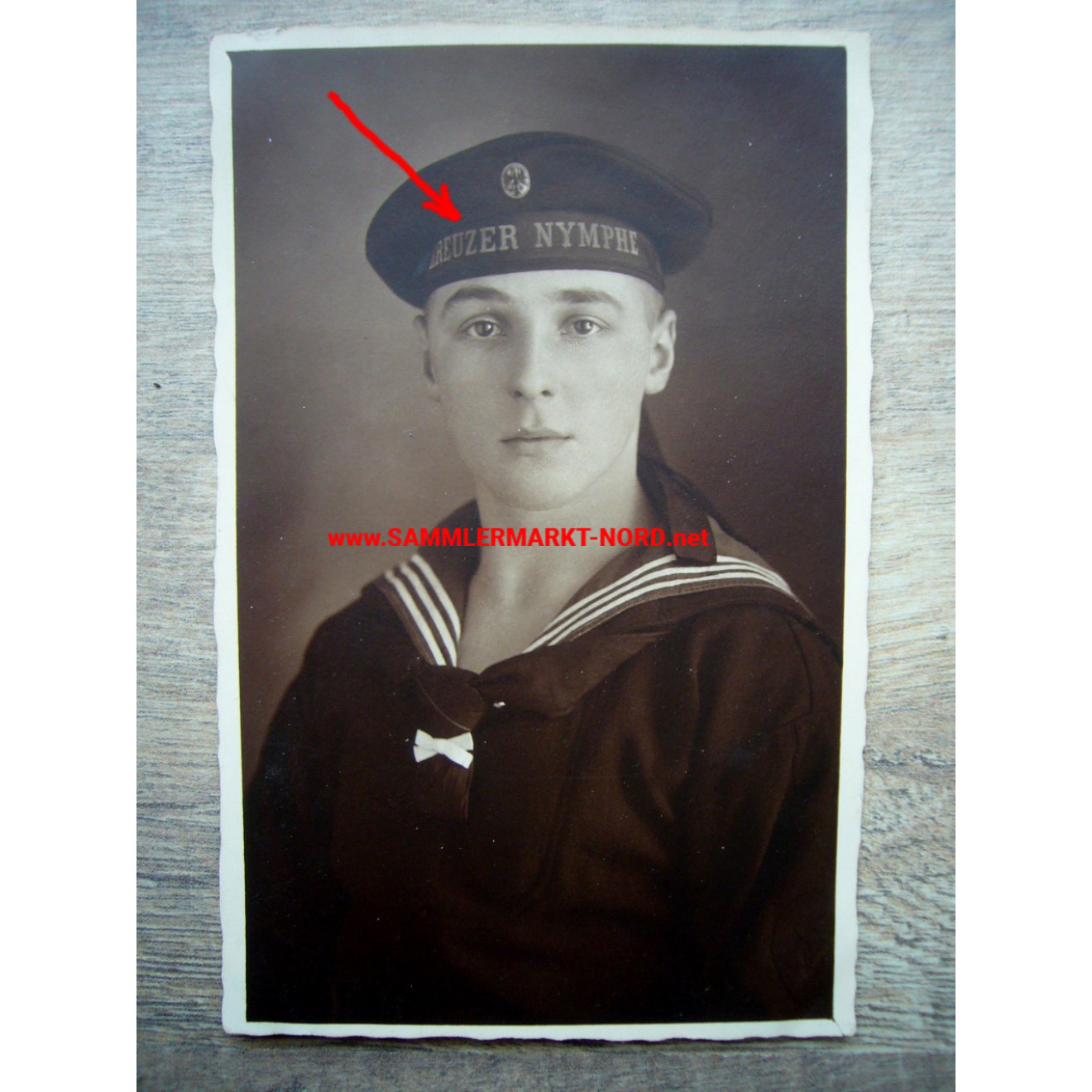 Reichsmarine - sailor with cap ribbon cruiser nymph