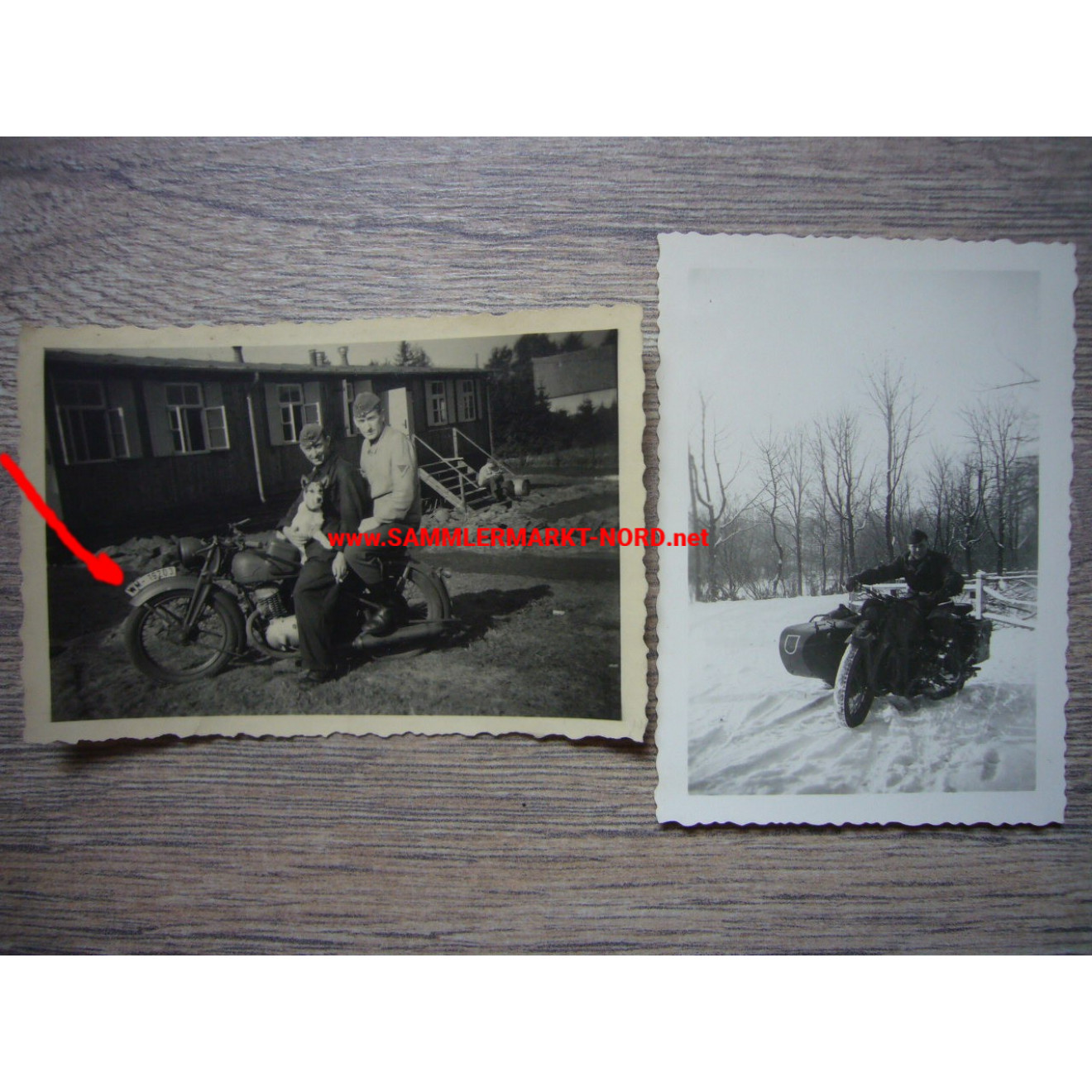 2 x Foto Luftwaffe & Kriegsmarine - Motorrad