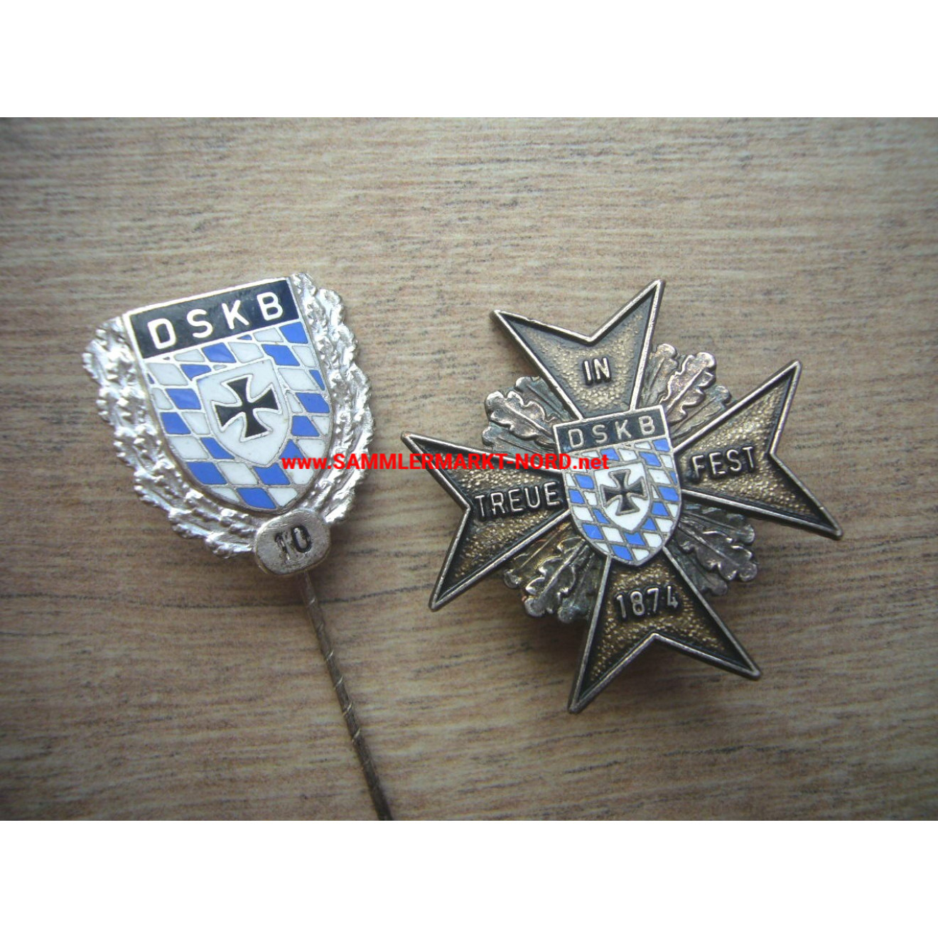 German Soldiers and Comradeship Association (DSKB) Bavaria - Cross of Honor for Loyalty & Silver Badge of Honour