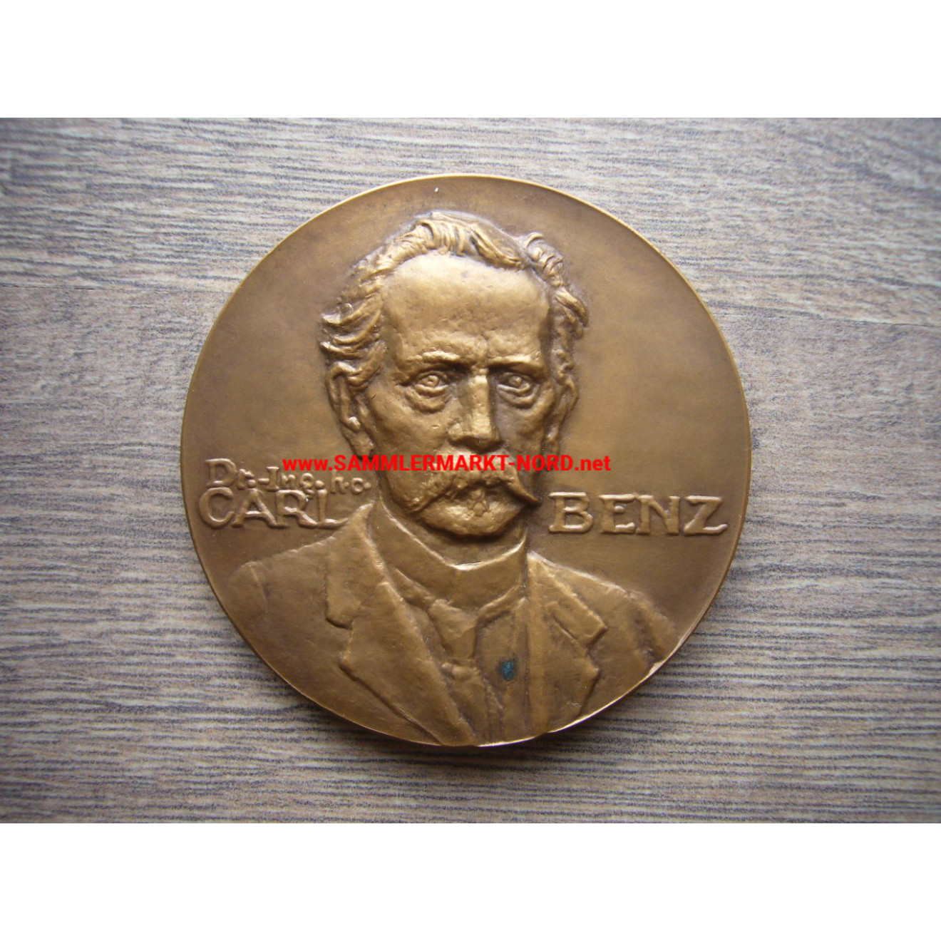 Dr. Carl Benz - Large bronze commemorative medal