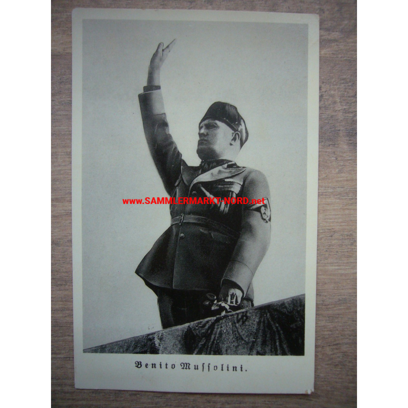 Benito Mussolini - State Meeting in Berlin 1937 - Postcard