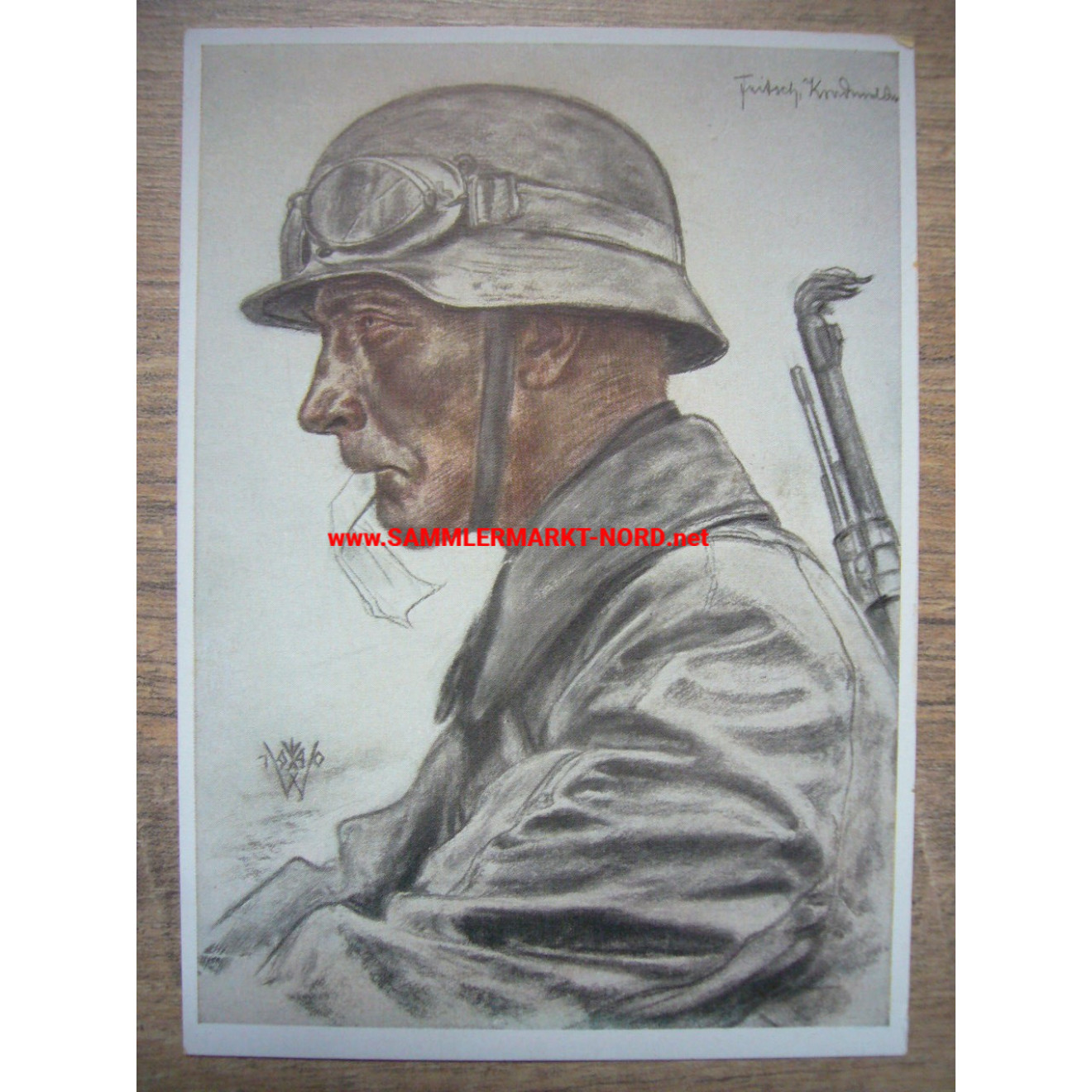 Willrich Postkarte - Unsere Panzerwaffe - Ein Kradschütze