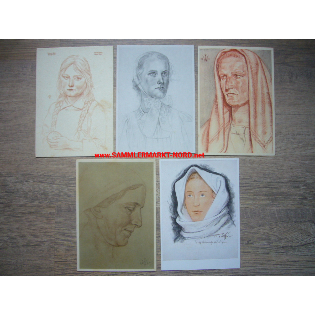 5 x postcard VdA - Willrich etc. - German blood nobility
