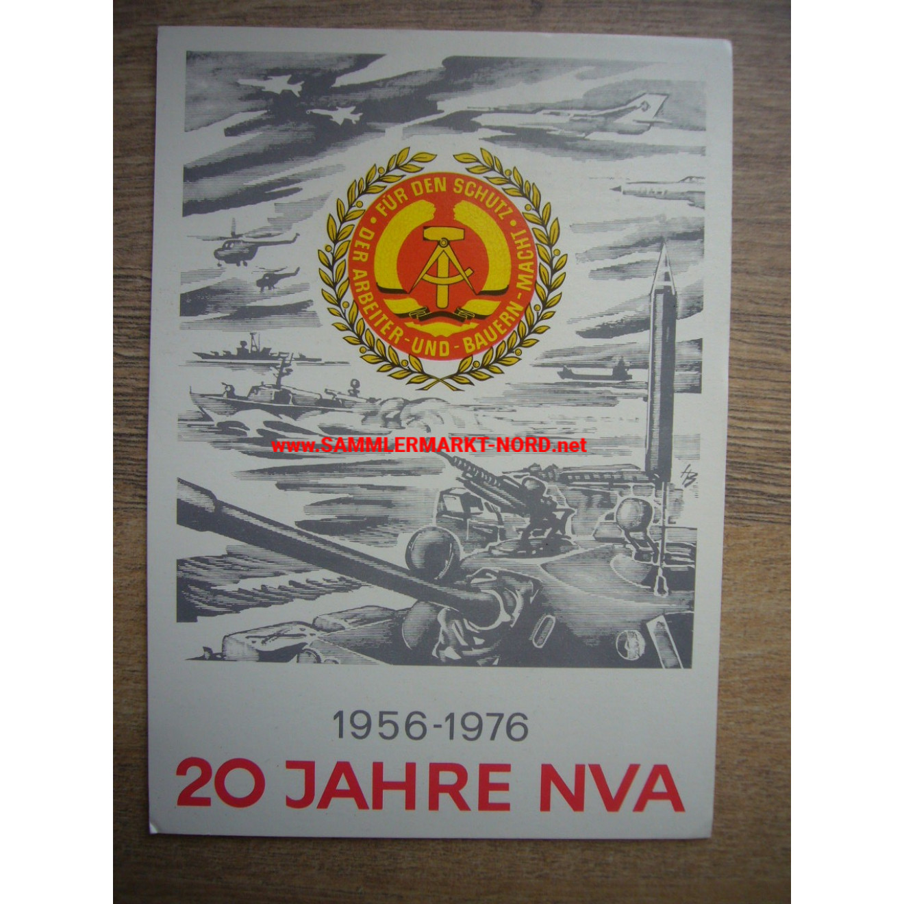 DDR Postkarte - 20 Jahre NVA 1956 - 1976
