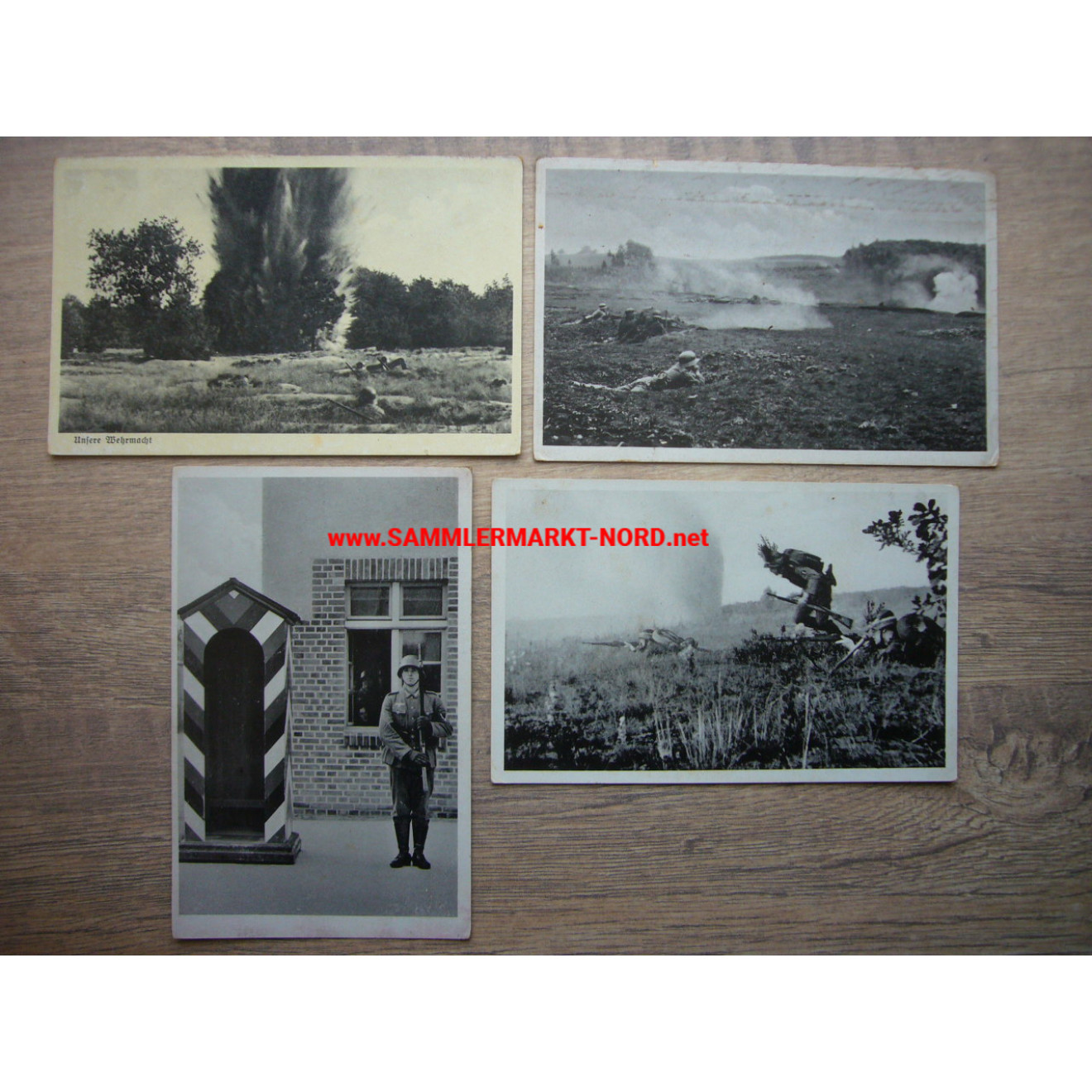 4 x Postkarte - Serie "Unsere Wehrmacht"