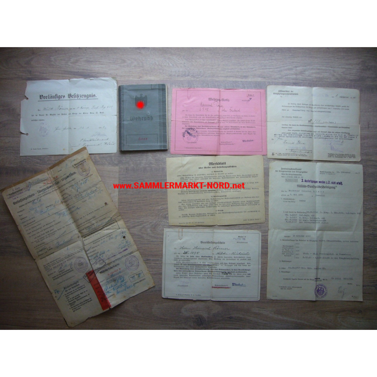 Wehrpass & Documents - 5. Infantry Regiment 313