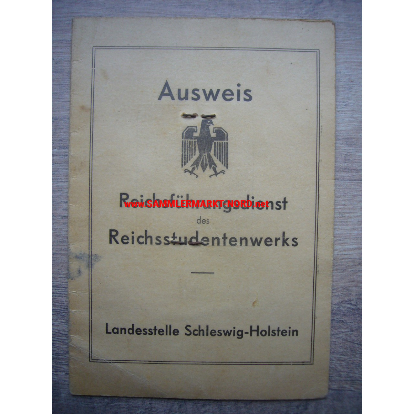 Reichsführungsdienst des Reichsstudentenwerks - Ausweis