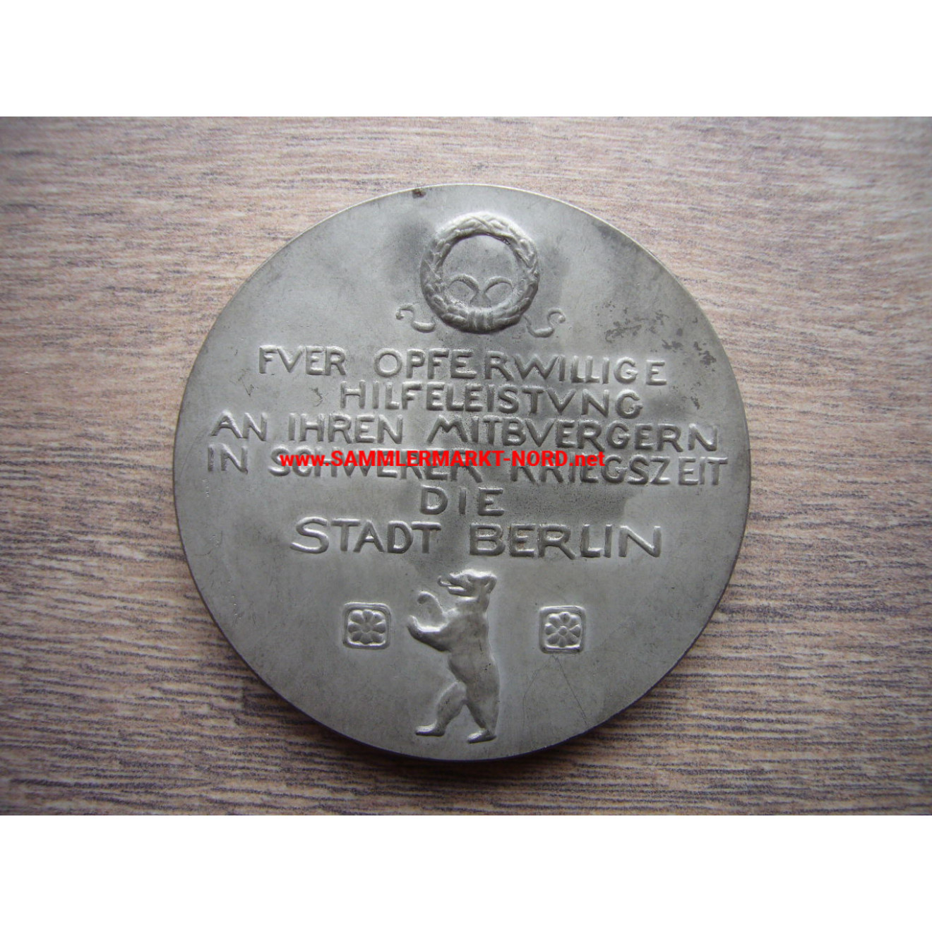 Stadt Berlin - Medaille um 1916 - Für opferwillige Hilfeleistung