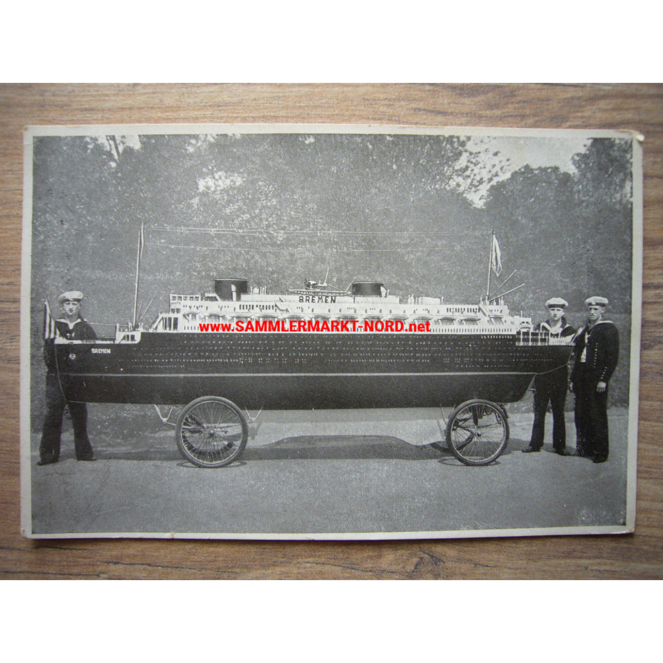 Model of the steamer "Bremen" (later blockade runner) - postcard