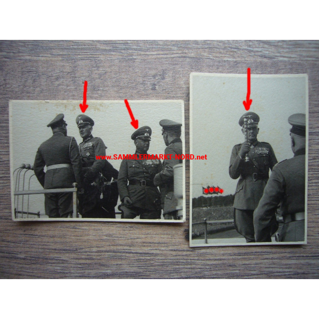 2 x Foto Generalfeldmarschall Walther von Brauchitsch mit Marschallstab