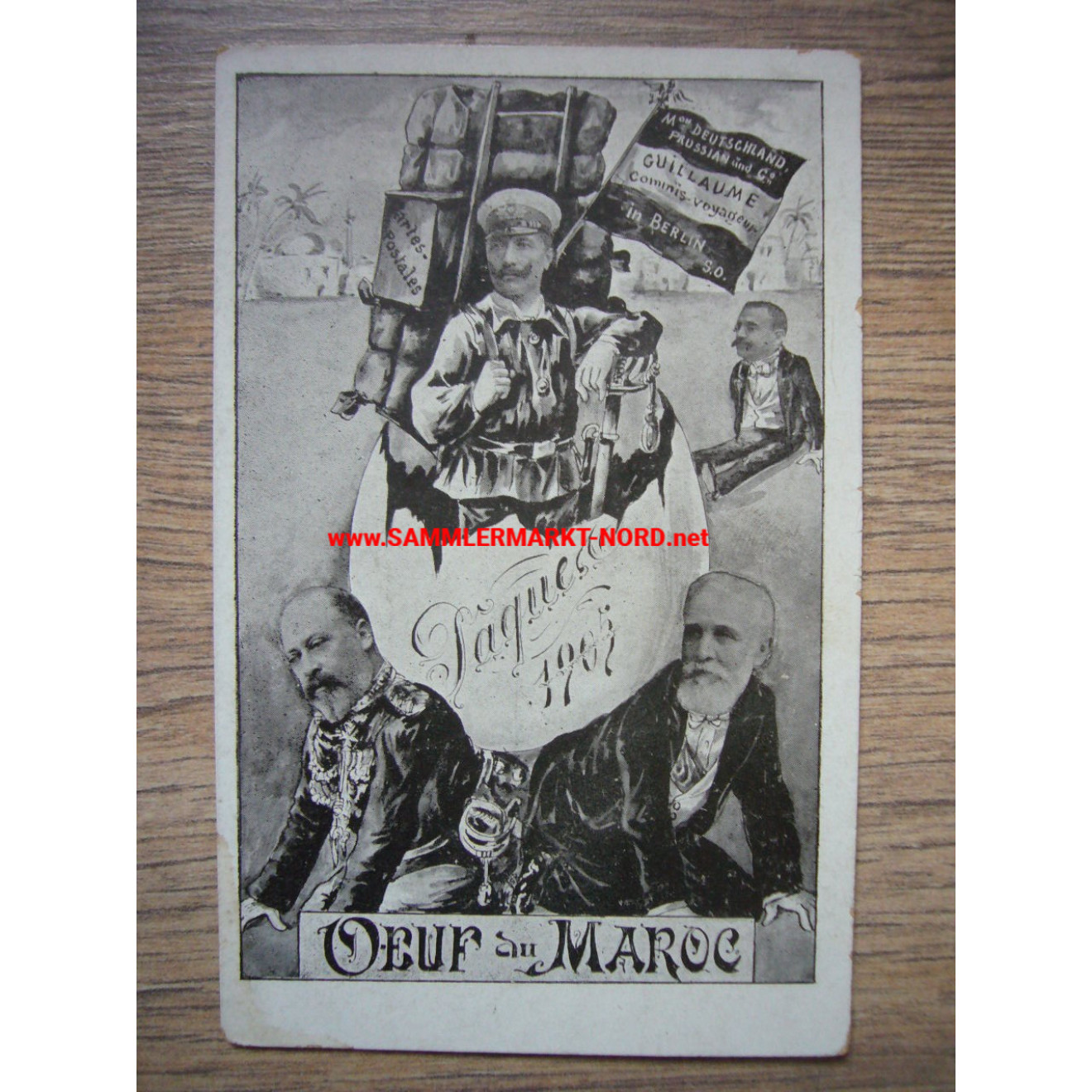France - Anti German propaganda card - Kaiser Wilhelm