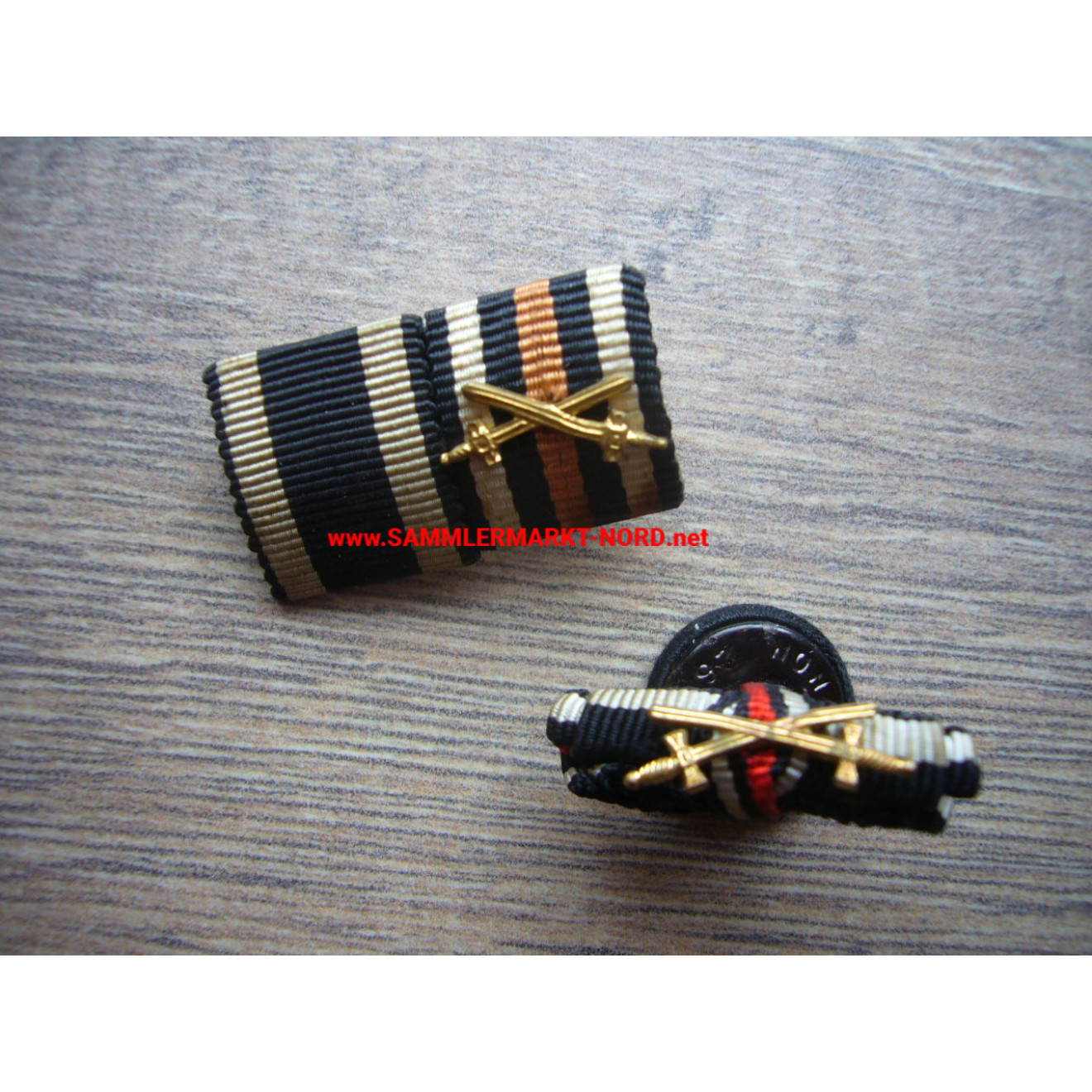 Buttonhole Badge & Ribbon Clasp Iron Cross 1914 & Hindenburg Cross