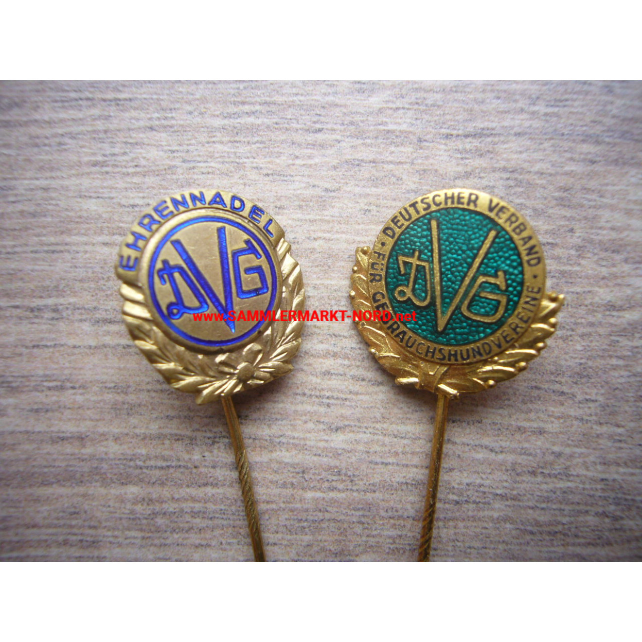 DVG German Association for Utility Dog Clubs - 2 x various honorary pins