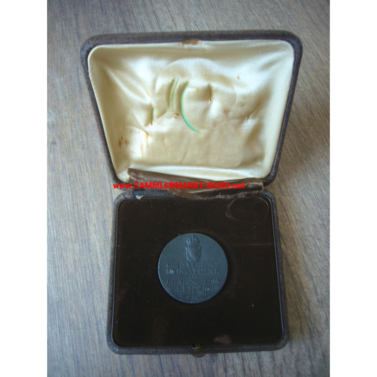 City of Leipzig, Saxony - District Association Heimatdank - Medal 1917 in case