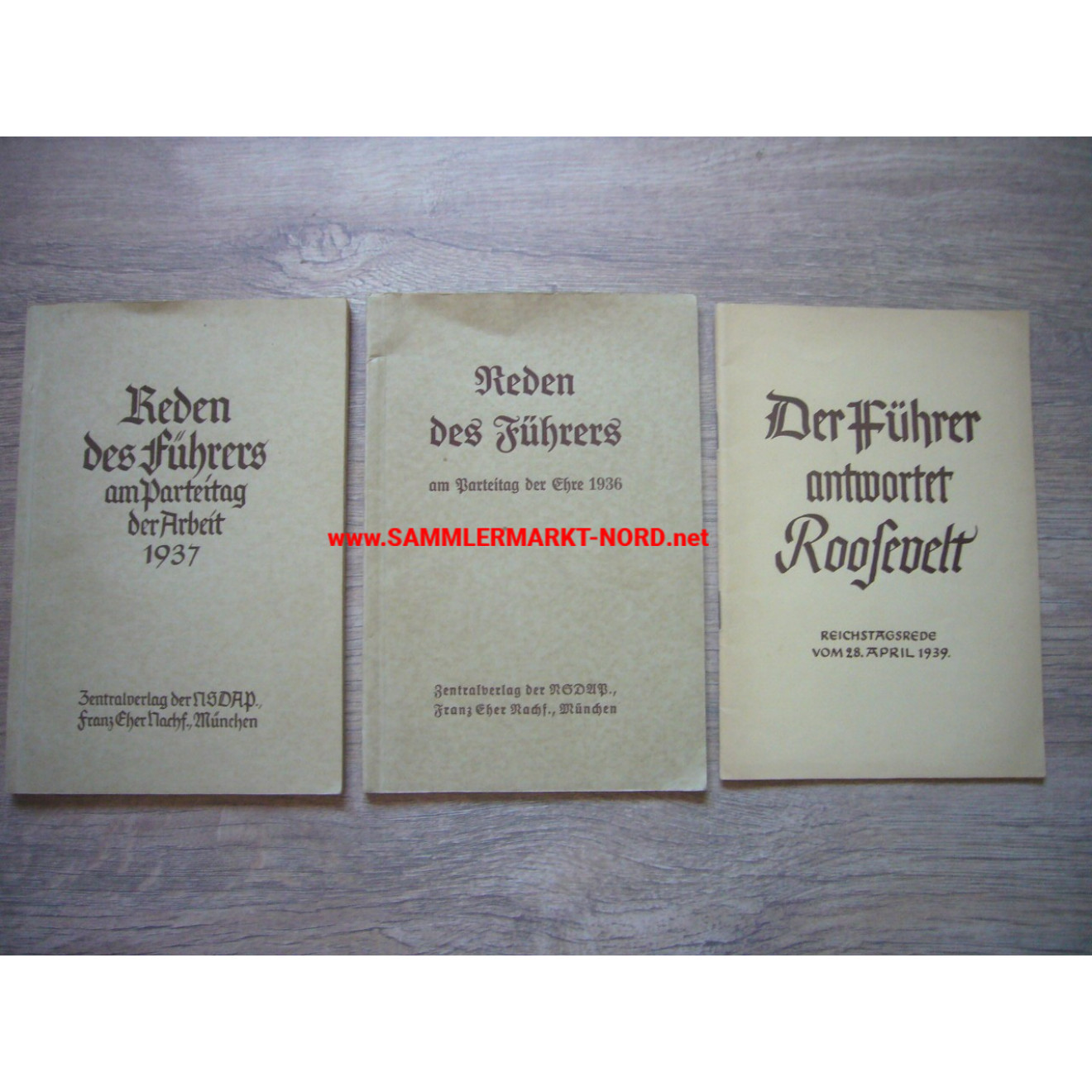 3 x issues of Speeches of the Führer etc.