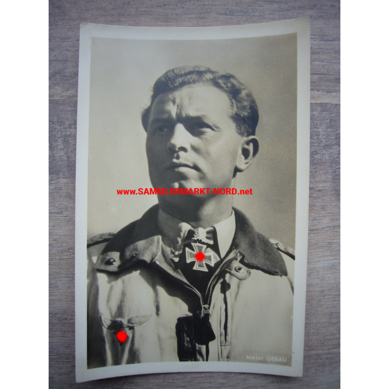 Luftwaffe Major Walter Oesau - Hoffmann Postcard