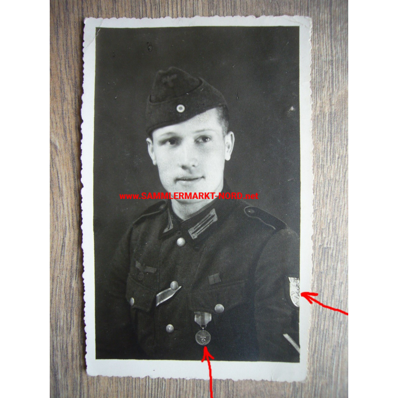 Private with Krim Campaign Shield and Romanian Medal Cross Against Communism