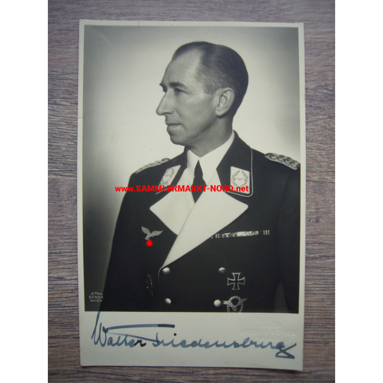Luftwaffe - Generalleutnant WALTER FRIEDENSBURG & Autograph