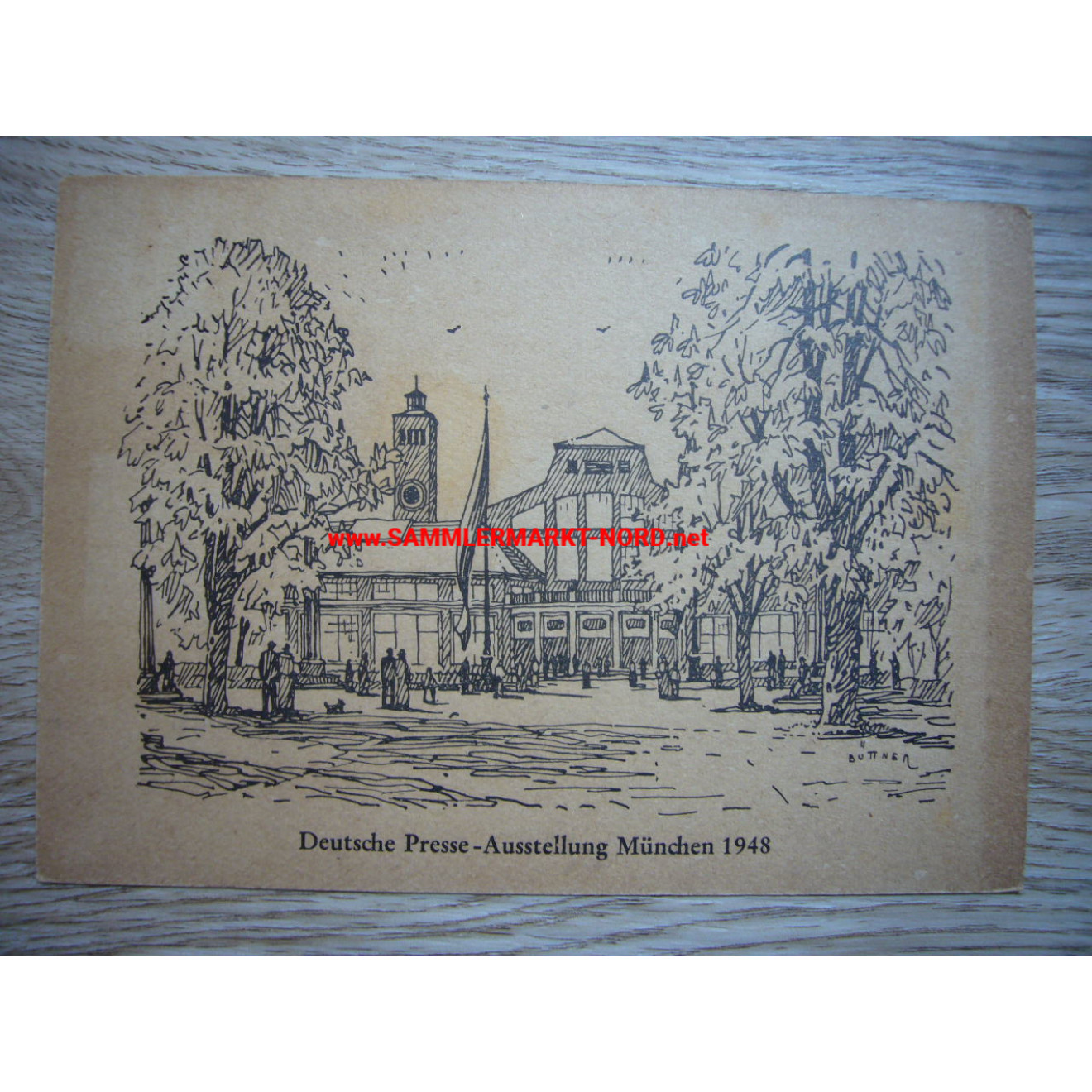 Deutsche Presse-Ausstellung in München 1948 - Postkarte