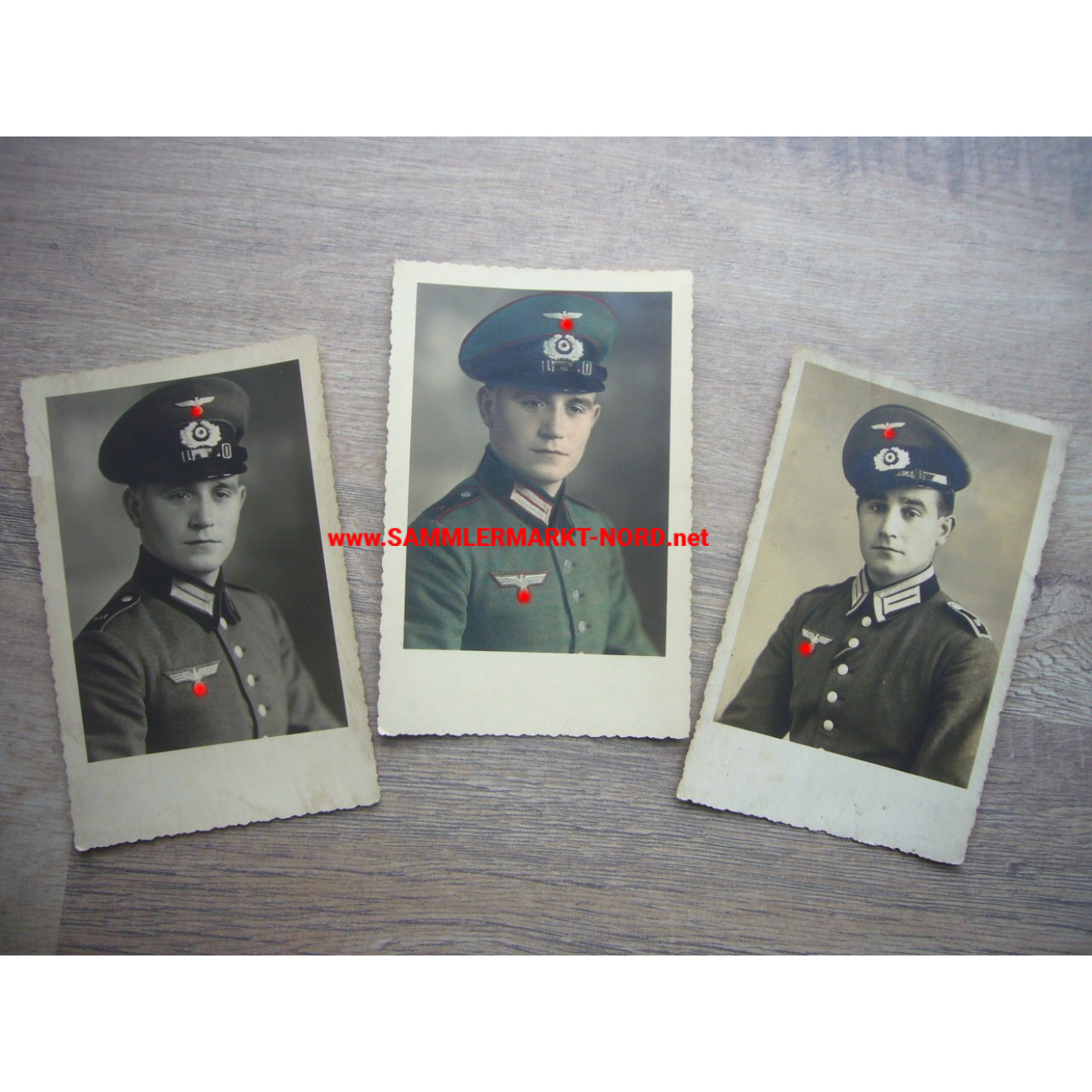 3 x Portraitfoto Wehrmacht Artillerie Regiment 131