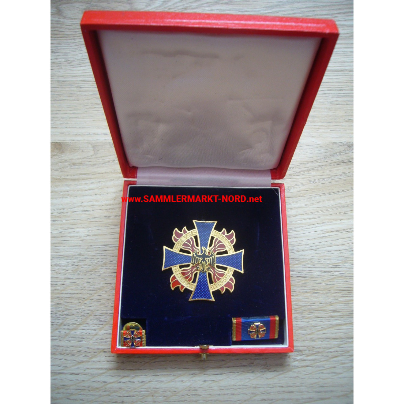 FRG - German Fire Brigade Cross of Honour 1st Class with Award Case