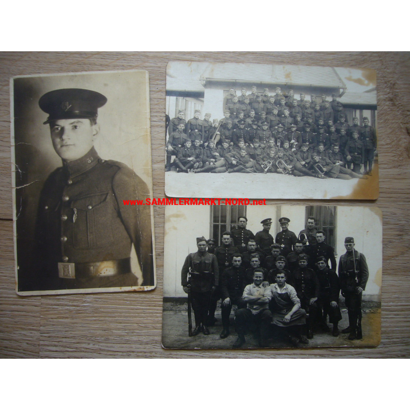 Czechoslovakia - 3 x photo portrait & groups of soldiers