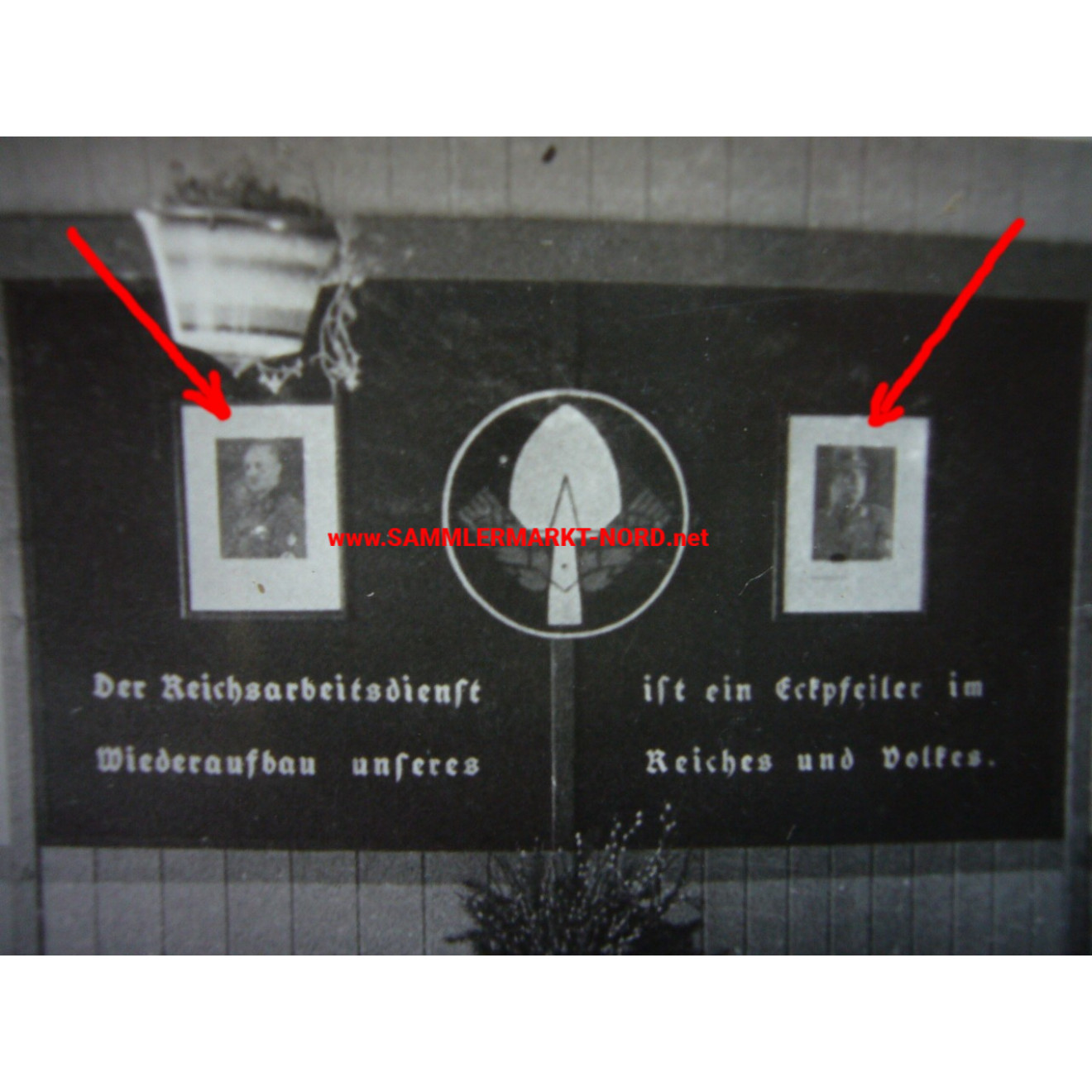 RAD Reichsarbeitsdienst - Wanddekoration mit Portraits