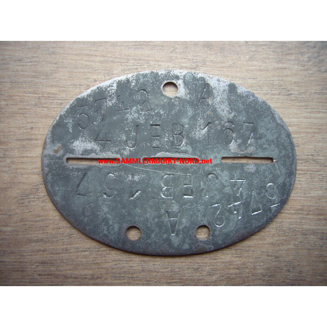 4. Infantry Replacement Battalion 167 - dog tag