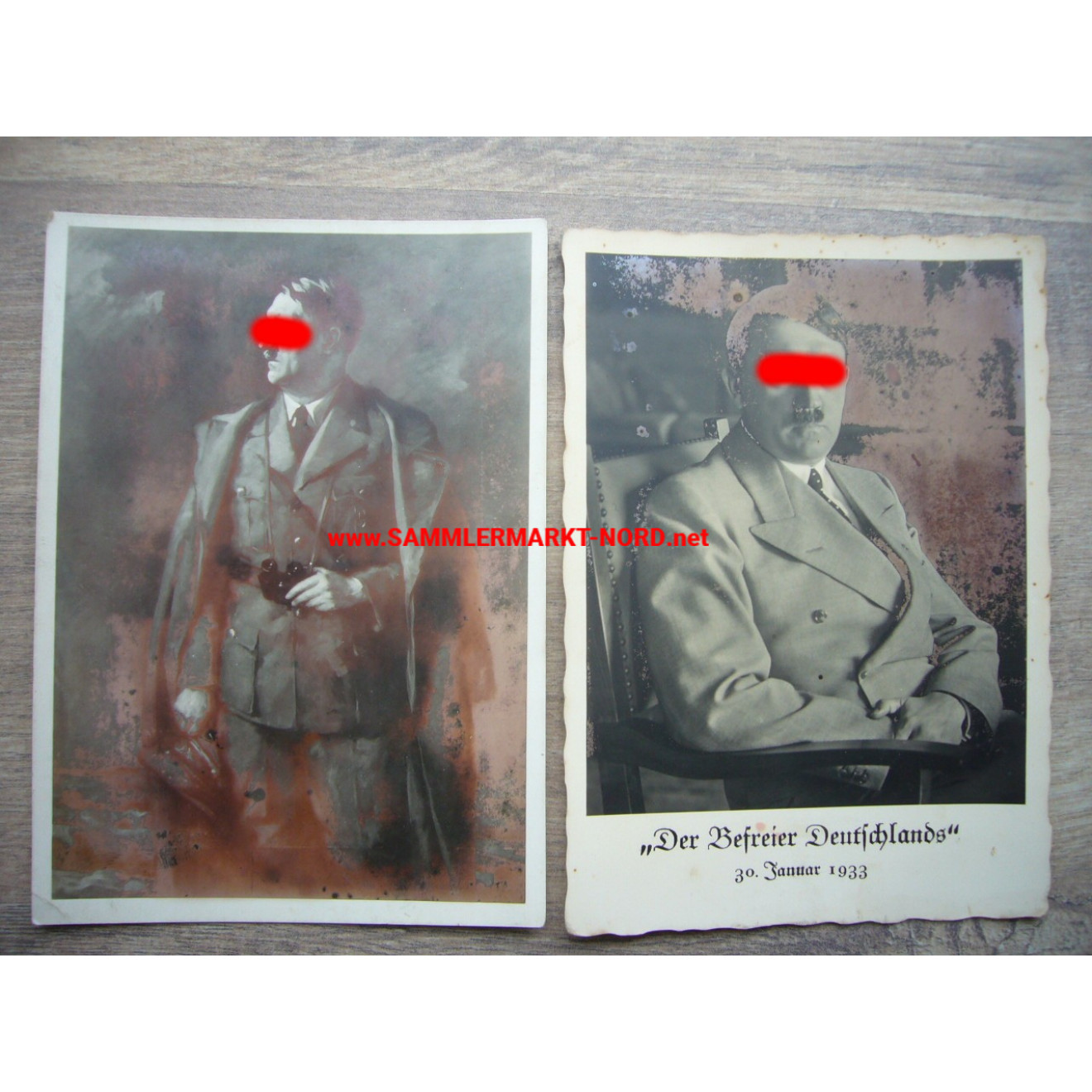 2 x Postkarte Adolf Hitler