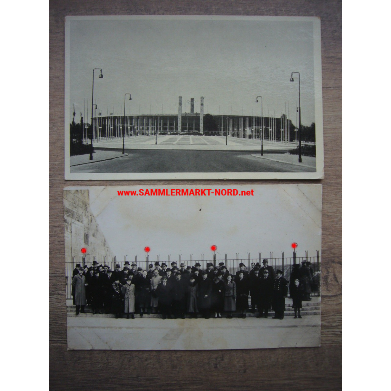 2 x postcard / photo Berlin 1939/40 - Olympic Stadium