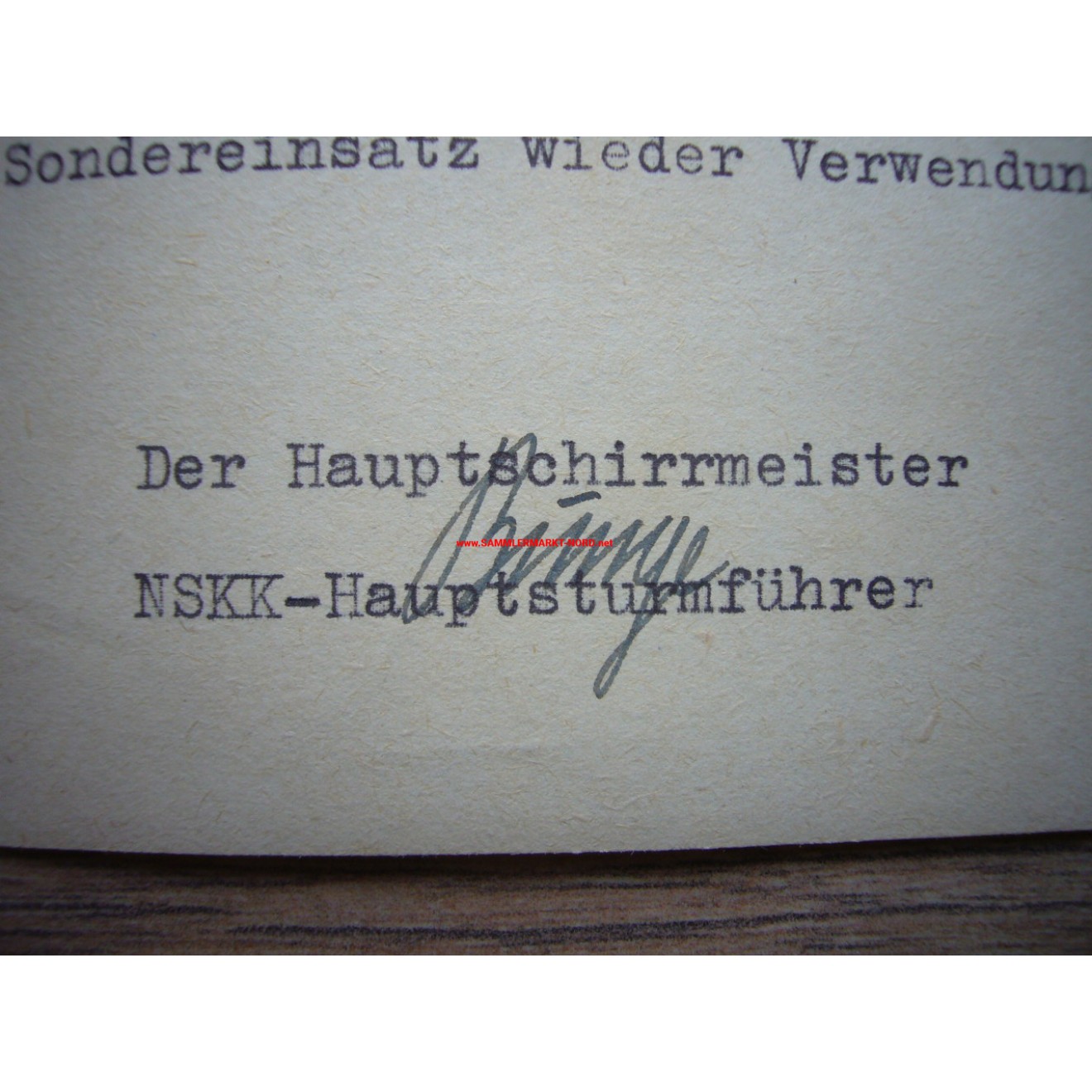 NSKK Transportstaffel 55 - Danzig 1942 - NSKK Hauptsturmführer Bunge ...