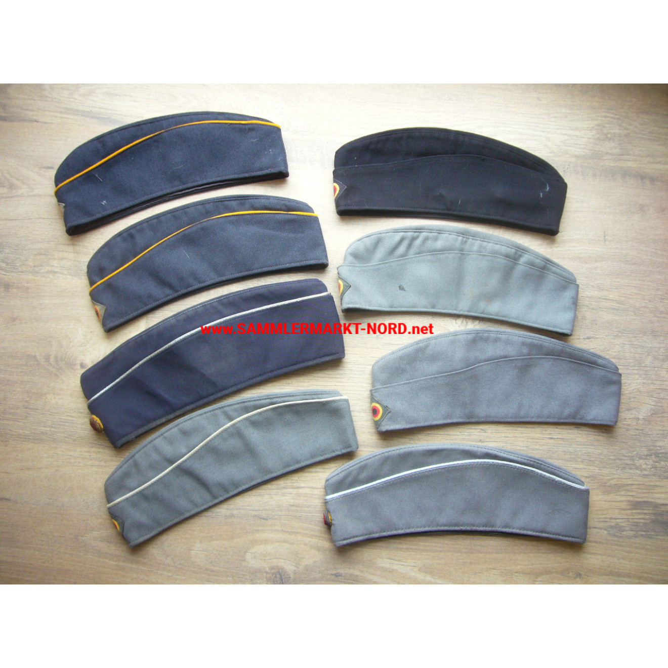 8 x Cap for soldiers & Officer - German Navy, Army & Air Force