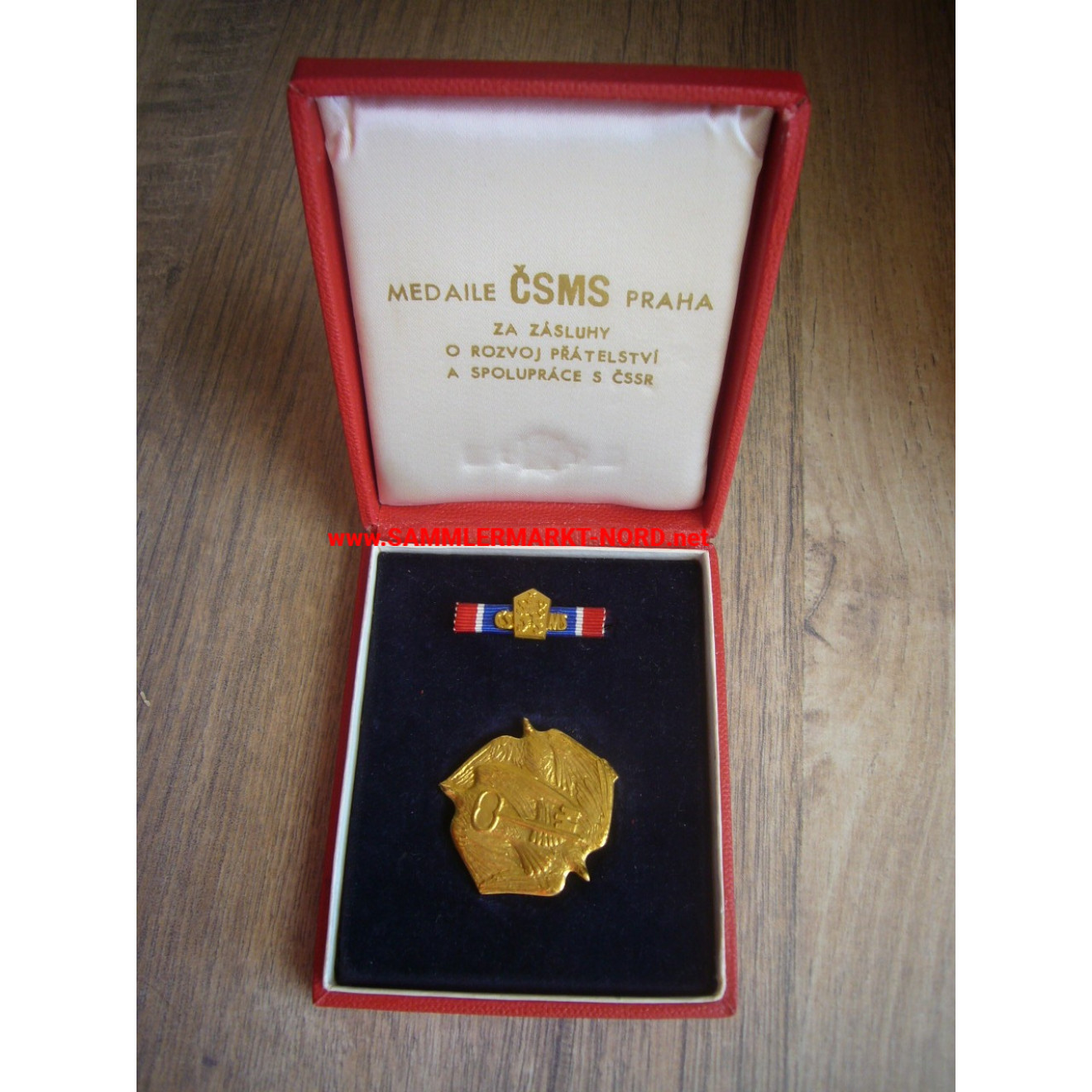 Tschechoslowakei - Medaille CSMS Praha mit Etui