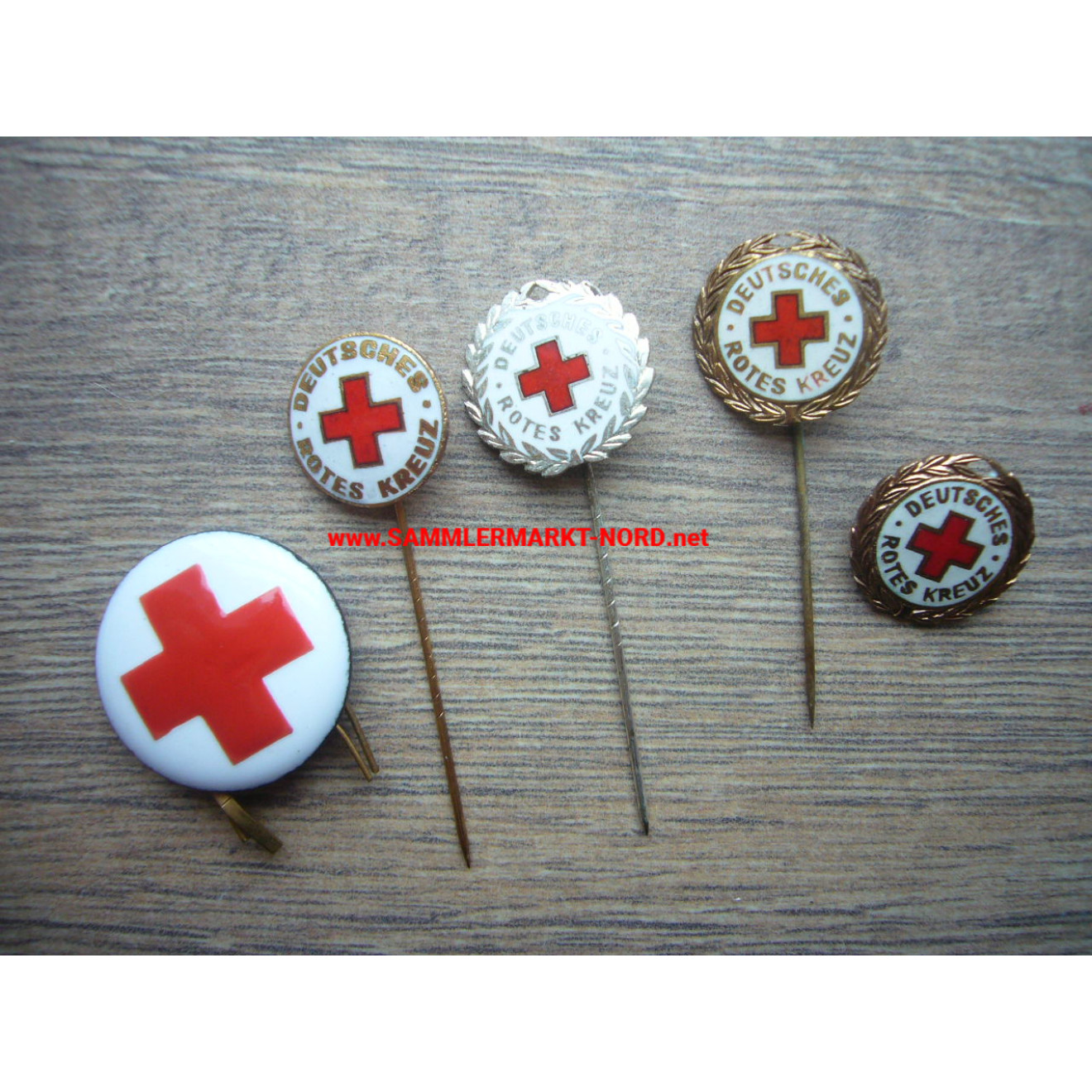 DRK German Red Cross - various badges of honour & cap badge
