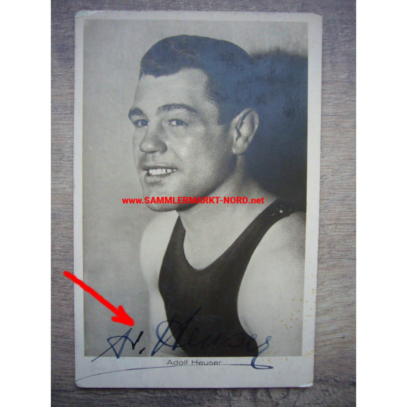 Boxen Europameister Adolf Heuser - Autograph vor 1945