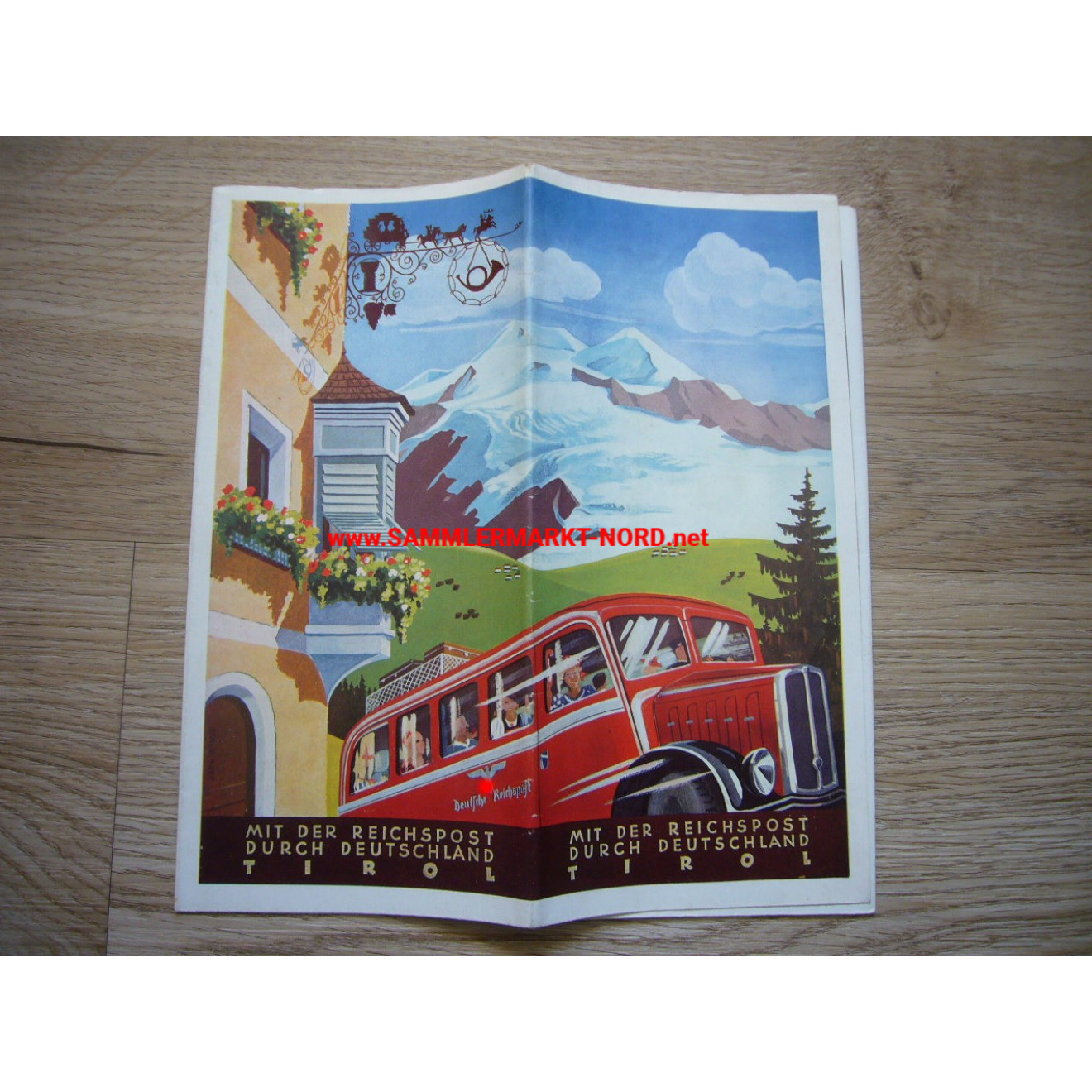 With the Reichspost through Germany & Tyrol - Brochure / Map ca. 1937