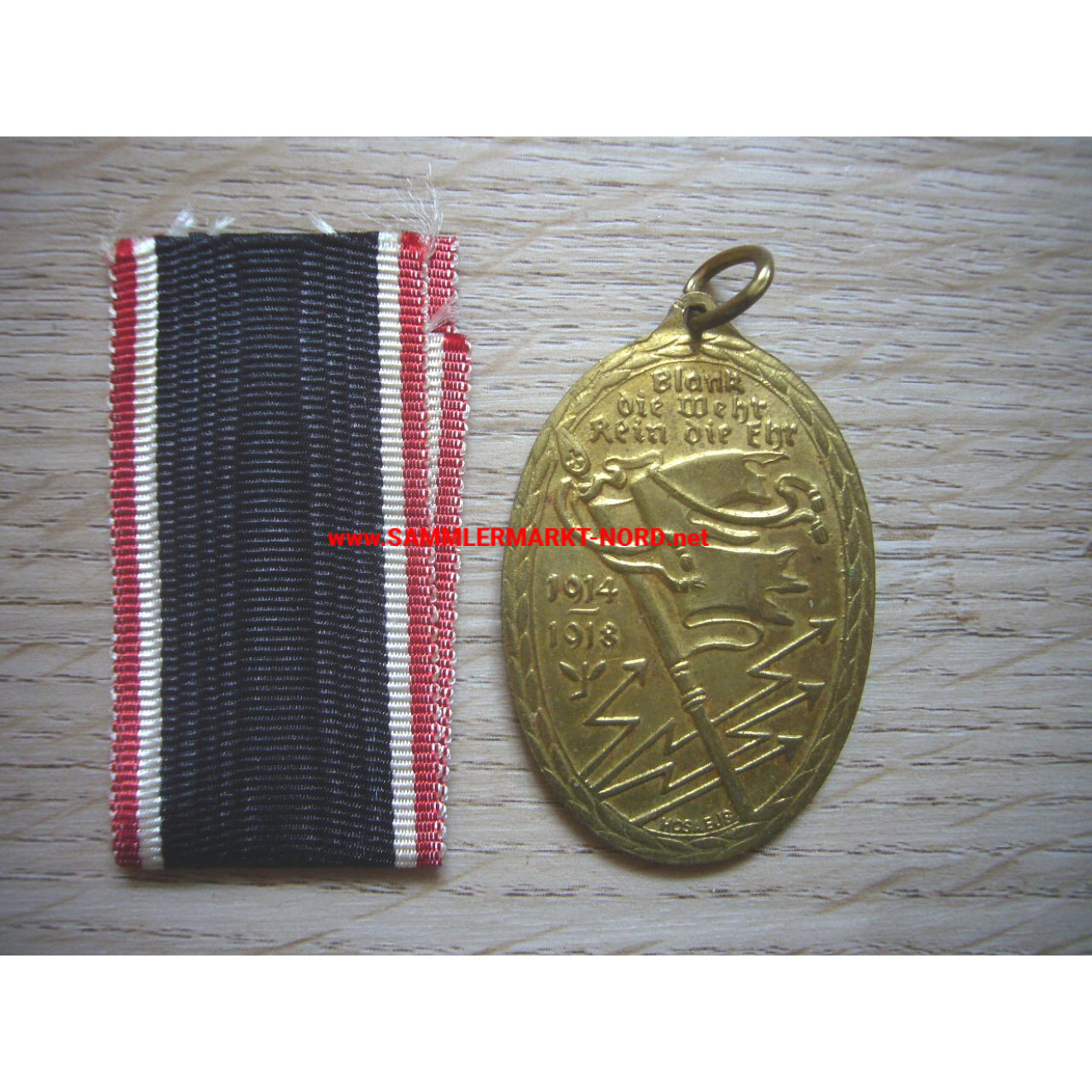 Kyffhäuser-Denkmünze für 1914/18 mit Ordensband